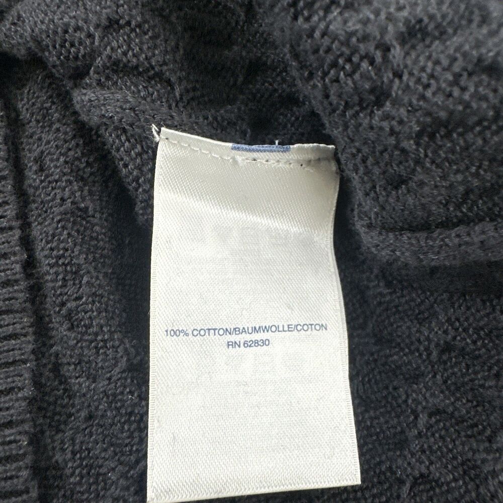 Lands End‎ Black Turtleneck Sweater Tunic Textured Pullover Cotton Womens XL - Picture 9 of 10